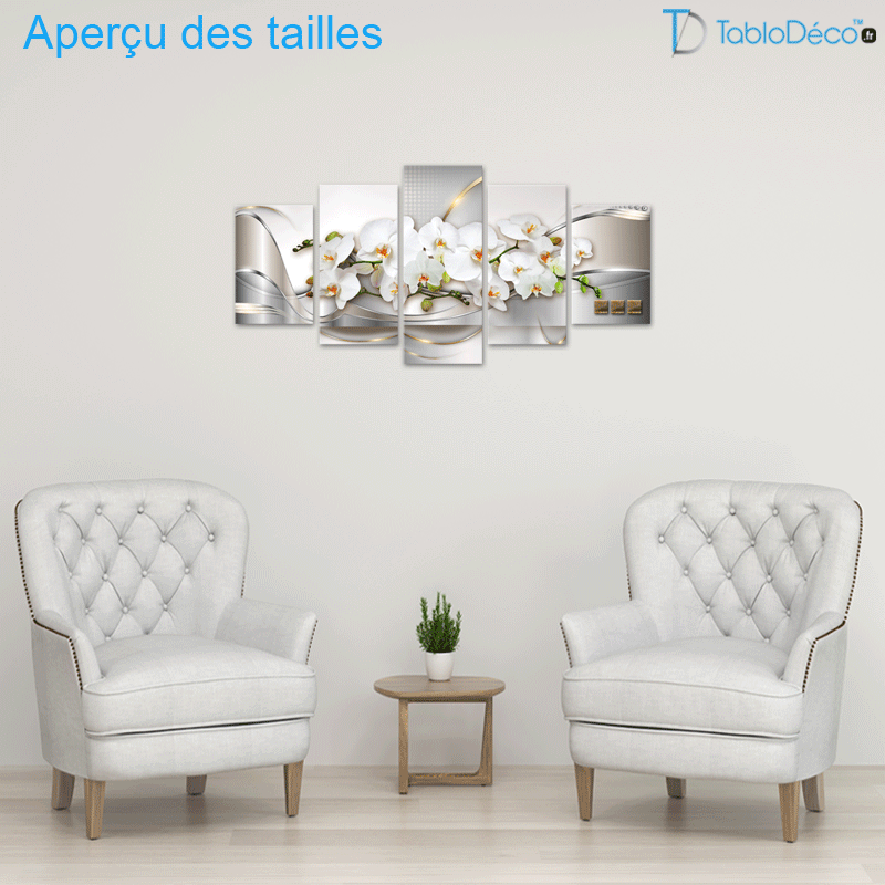 Tableau Abstrait Fleurs