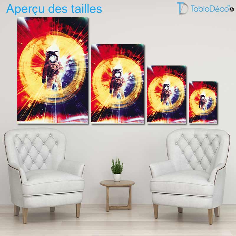 Aperçu des tailles du Tableau Astronaute