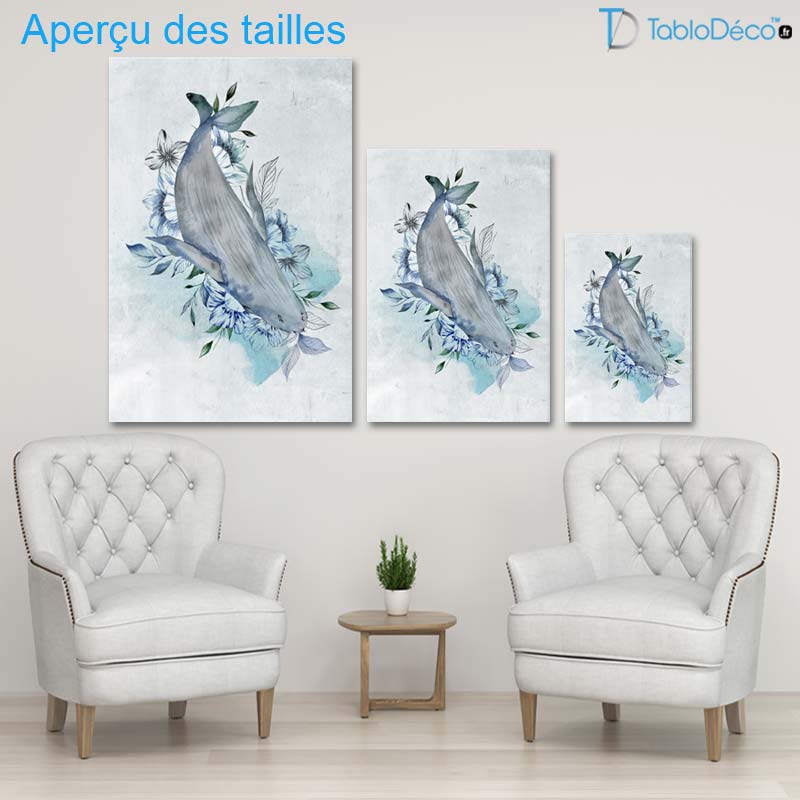 Tableau Baleine Bleue