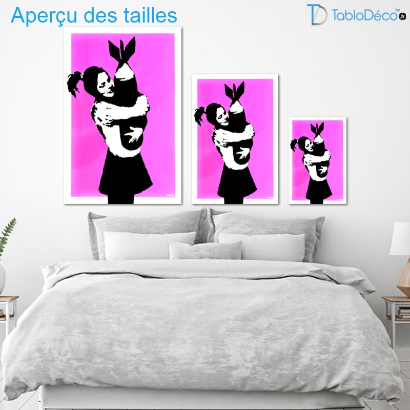 Tableau Banksy "Bomb Hugger"