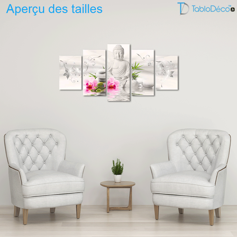 Tableau Bouddha Pureté de l'Orchidée