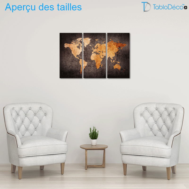 Tableau Carte du Monde Moderne