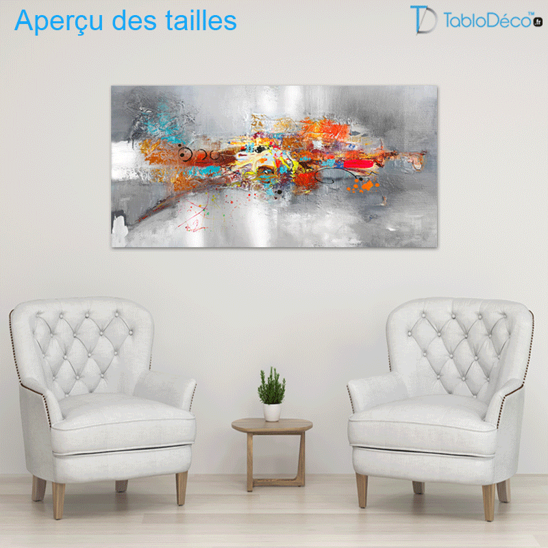Tableau Design Explosion Abstraite
