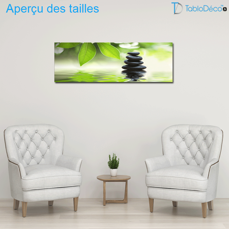 Aperçu des tailles du Tableau Décoration Murale Zen