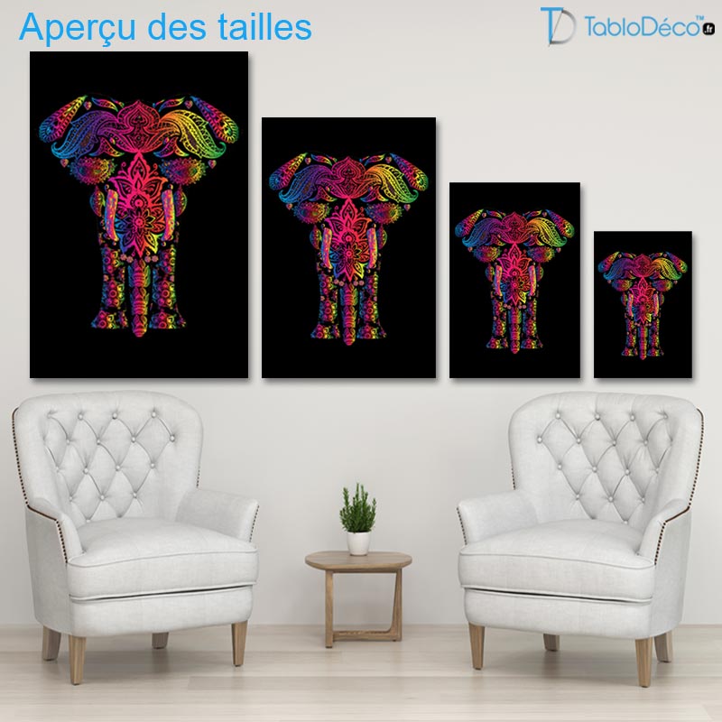 Tableau Éléphant Mandala