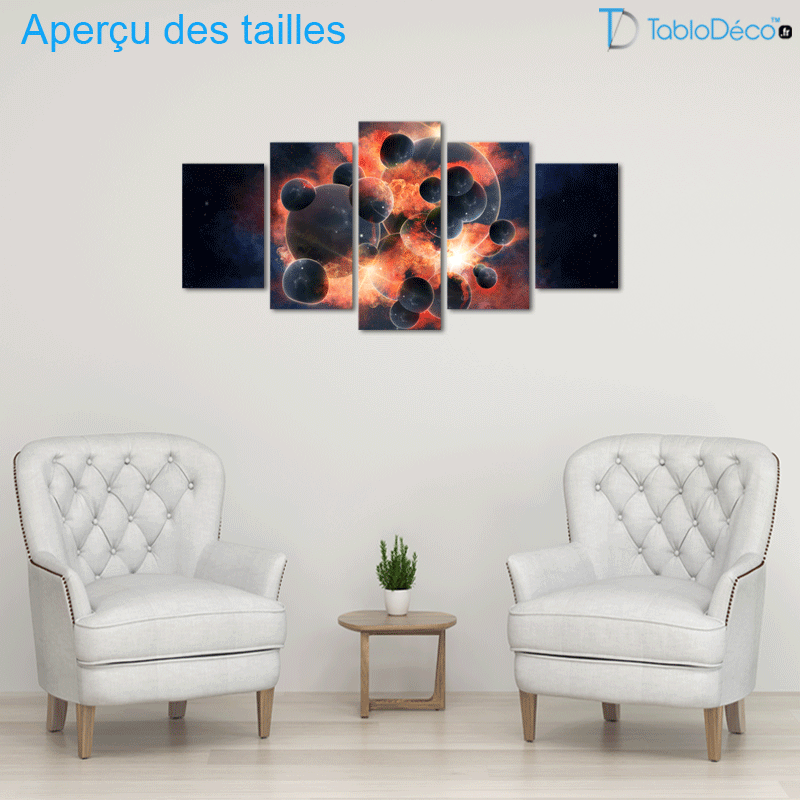 Tableau Espace Planètes Explosives