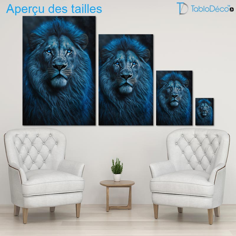 Tableau Lion Bleu