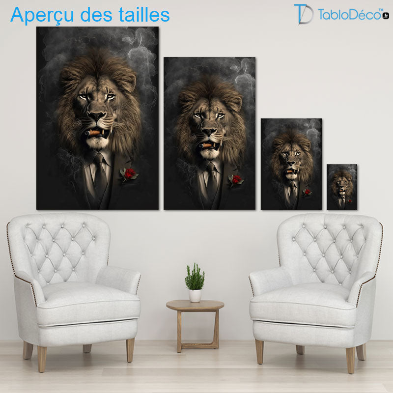 Tableau Lion Fumeur