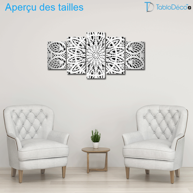 Tableau Mandala Blanc