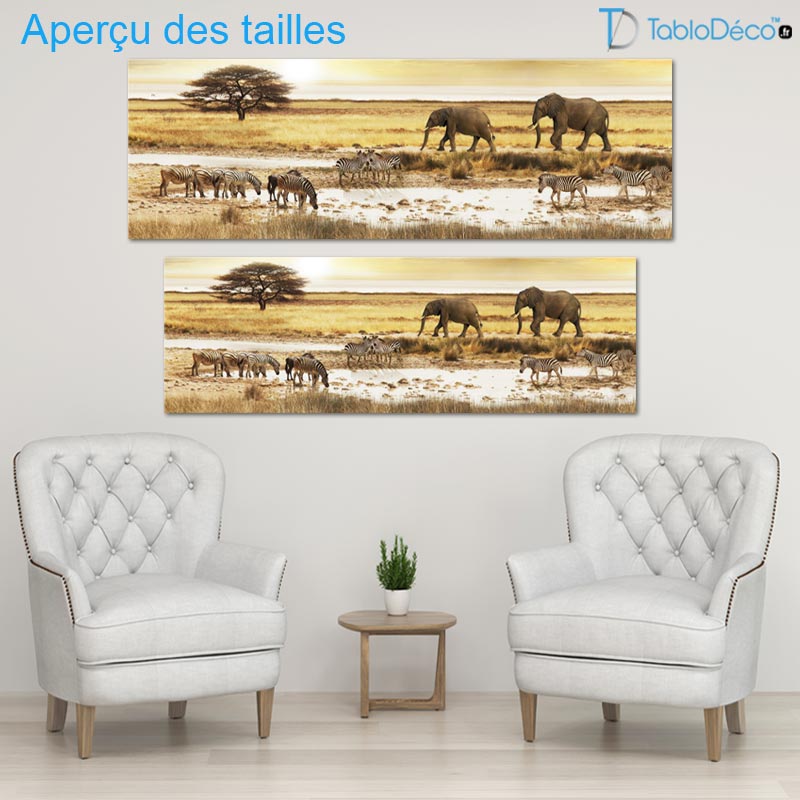 Tableau Panorama Sauvage Africain