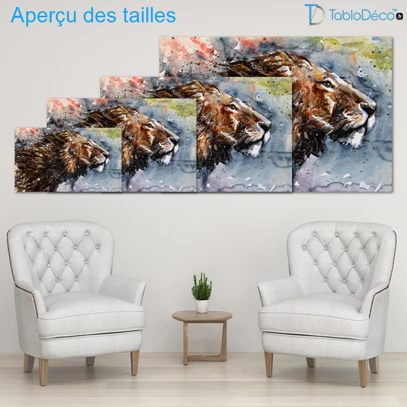 Tableau Peinture Lion