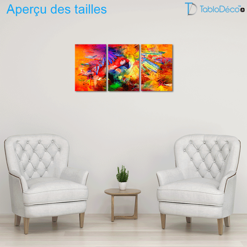 Tableau Perroquet Multicolore