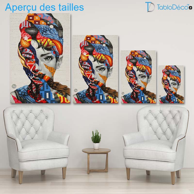 Tableau Portrait d'Audrey de Mulberry