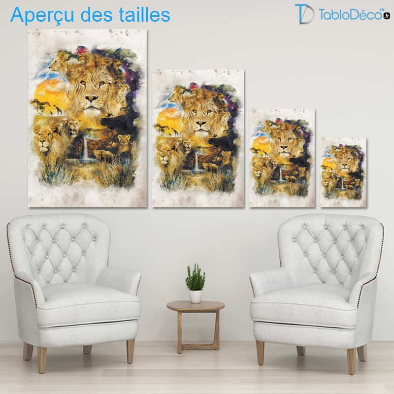 Toile Animaux de la Savane