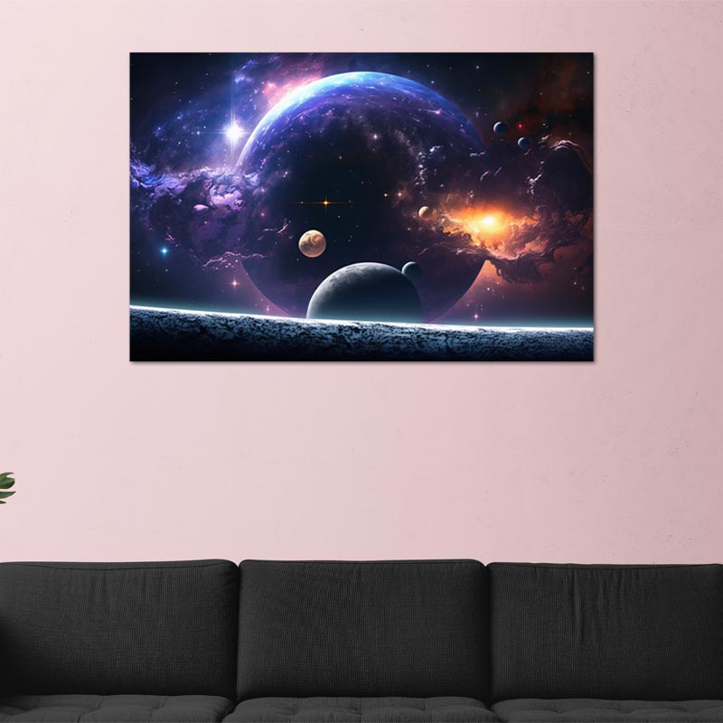 Décoration murale sur toile thème Espace et Planètes - TabloDéco.fr