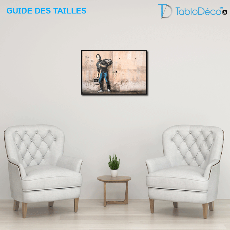 Guide des tailles du Poster Banksy Steve Jobs