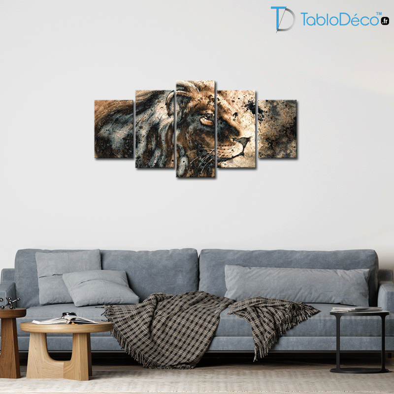 Guide des tailles du Tableau Multi Panneaux Lion
