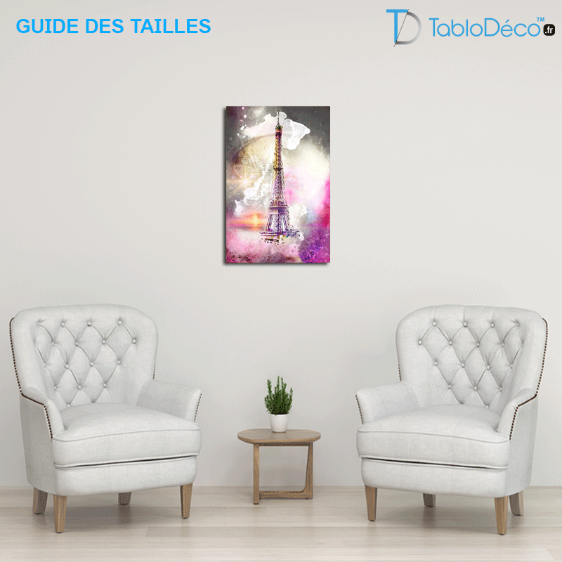 Guide des tailles du Tableau Paris Design