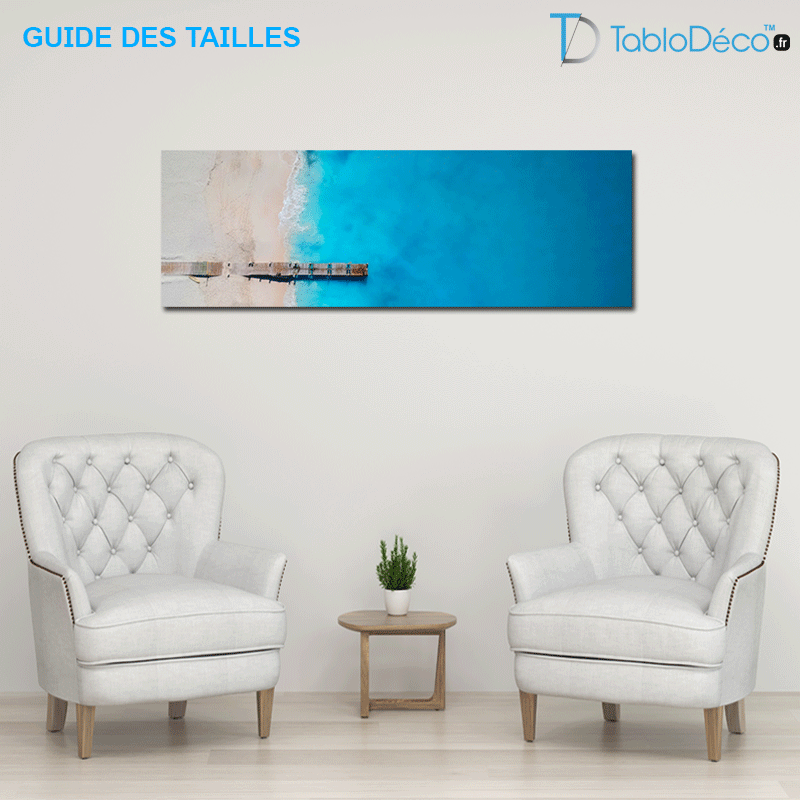 Guide des tailles du Tableau Paysage Mer et Plage