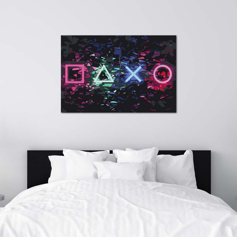 Peinture par numéros Symboles Playstation - TabloDéco.fr