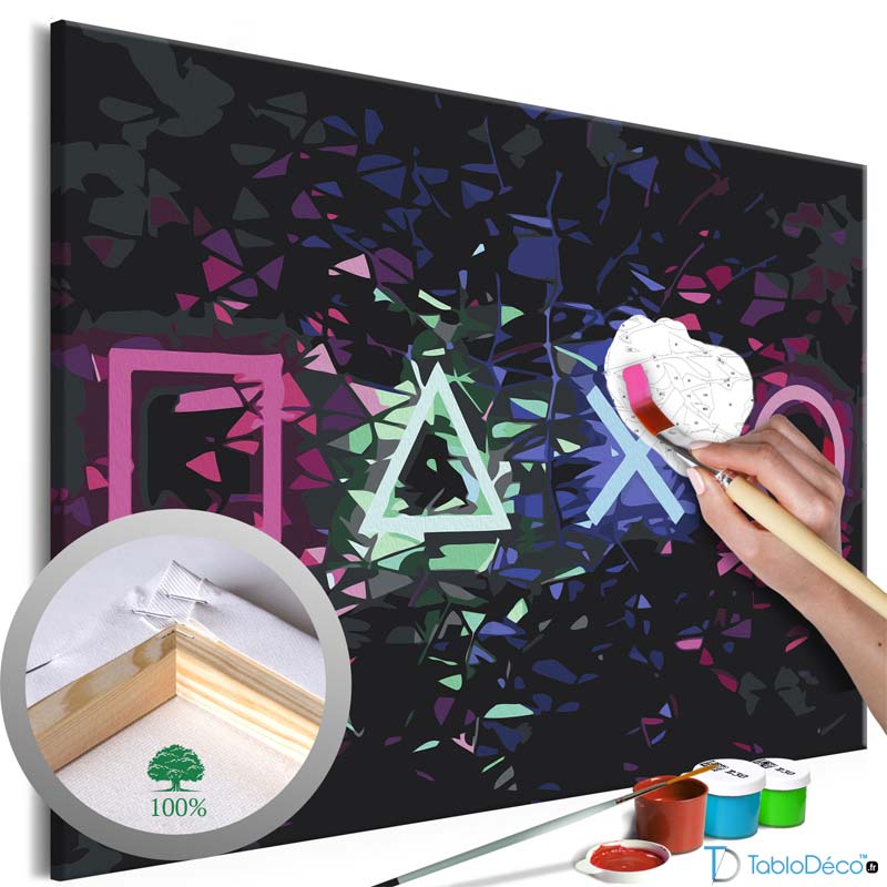 Achat d'un kit de Peinture par numéros Symboles Playstation - TabloDéco.fr