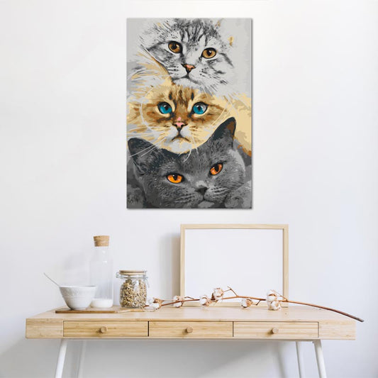 Toile à peindre par numéros avec Trois Chats - TabloDéco.fr