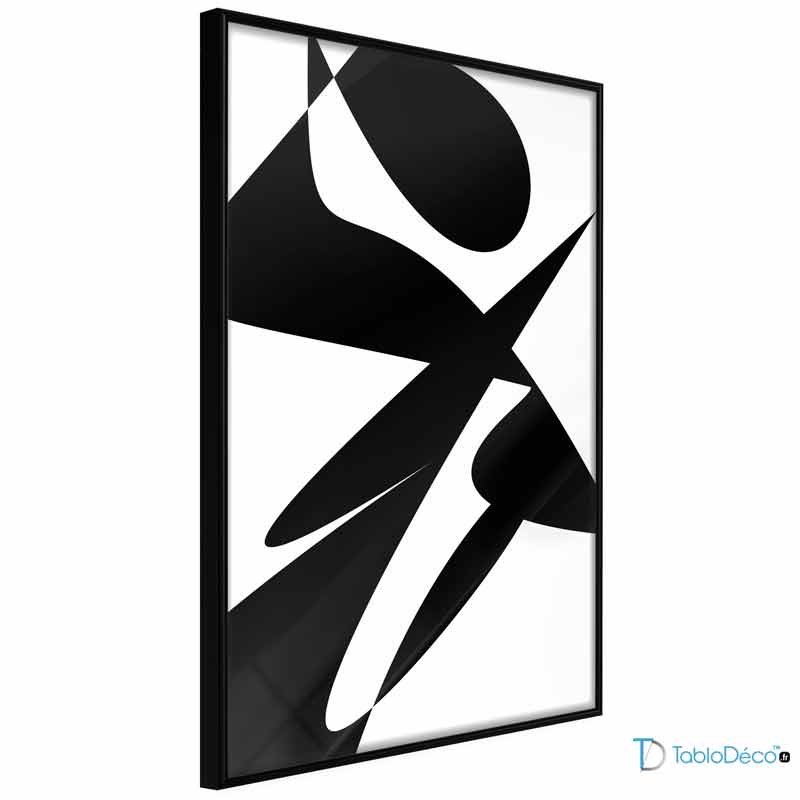 Poster Mural Abstrait Noir et Blanc