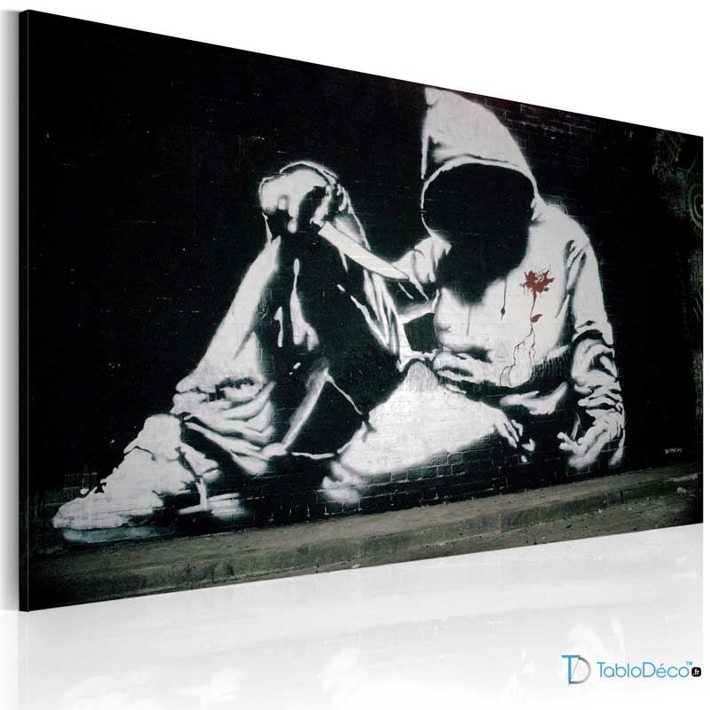 Tableau sur toile Banksy inconnu - TabloDéco.fr