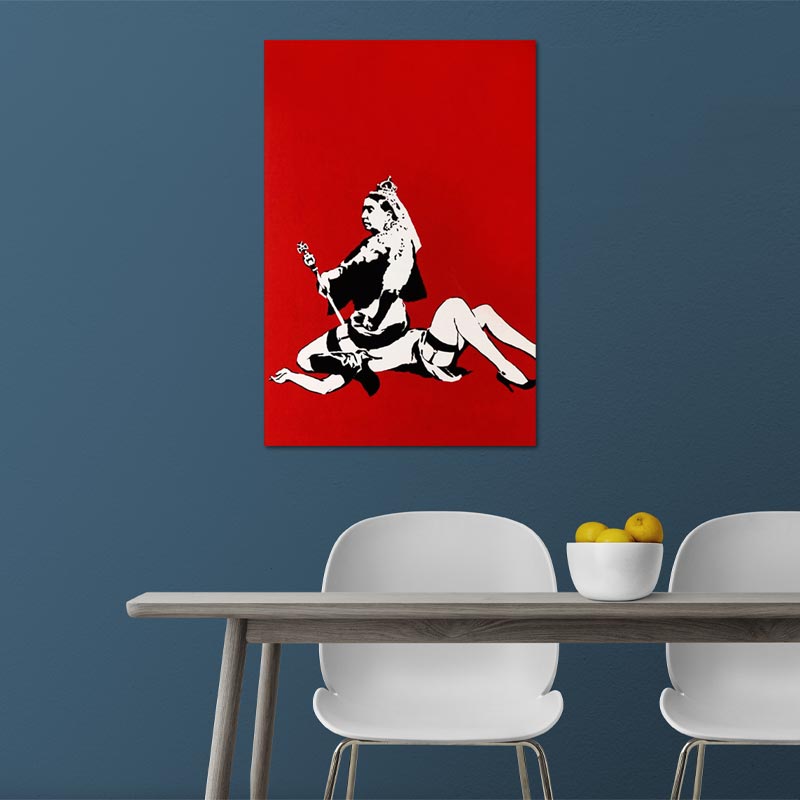 Toile décorative de Banksy de la Reine Victoria - TabloDéco.fr