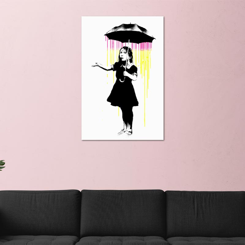 Toile décorative "Umbrella Girl" de Banksy
