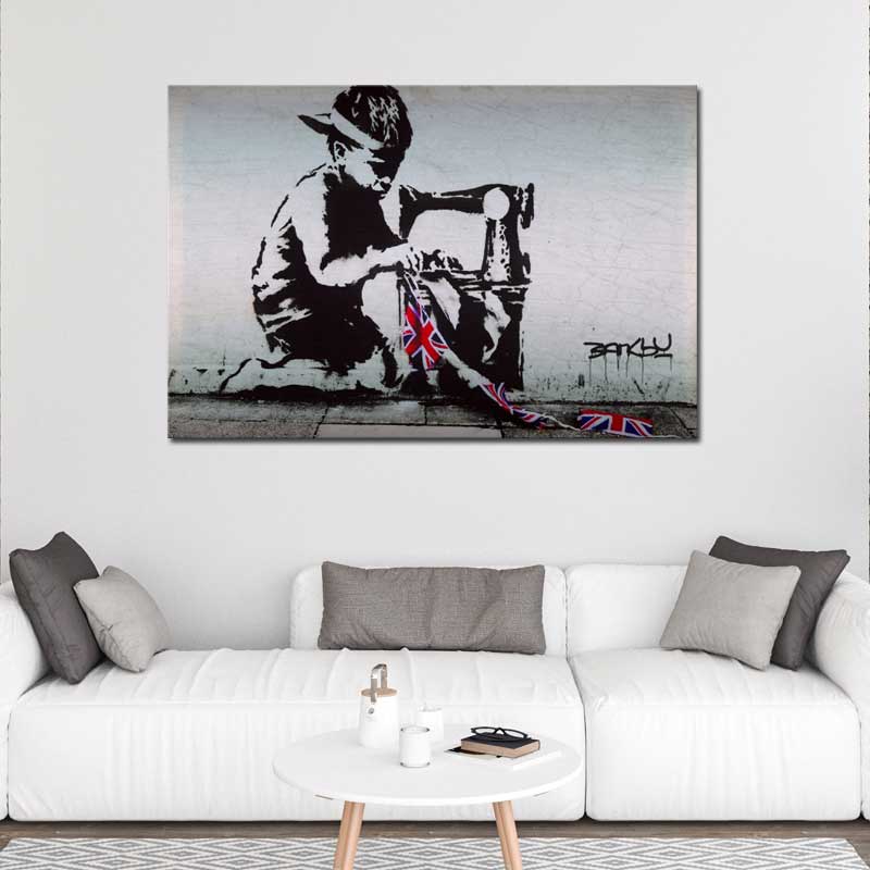 Tableau sur toile Banksy Slave Labour