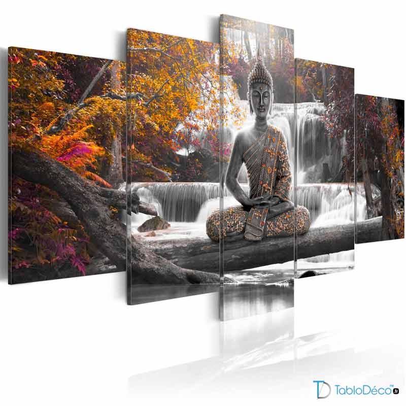 acheter un Tableau Bouddha 5 parties - TabloDéco.fr