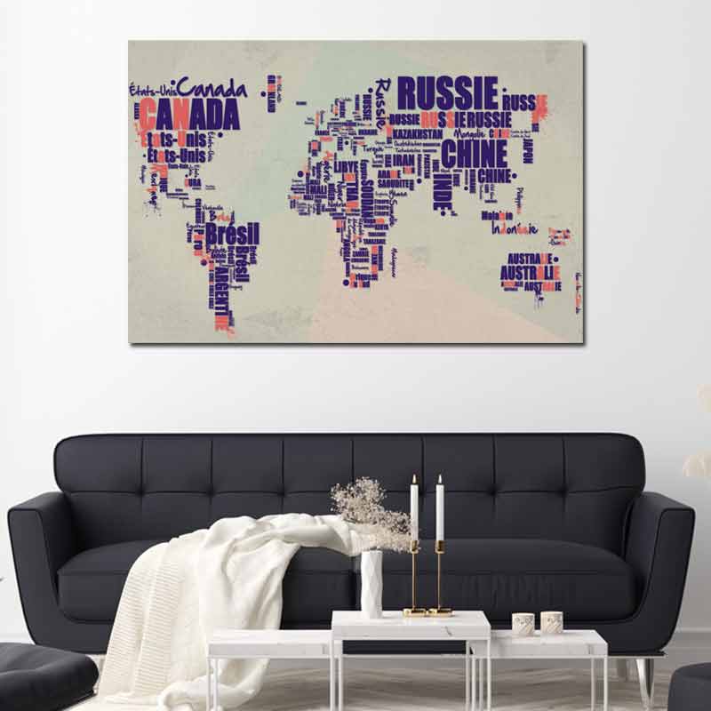 Tableau Carte du Monde Avec Pays