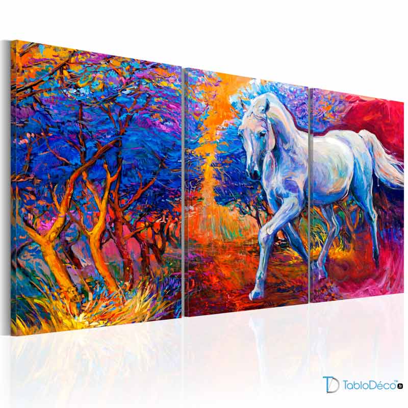Peinture encadrée Vastu multicolore sept chevaux de course (taille : 14 Peinture encadrée Vastu multicolore sept chevaux de course (taille : 14