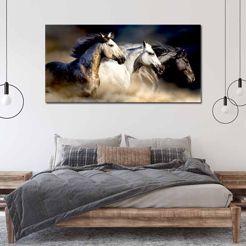 Tableau Déco avec des Chevaux Sauvages