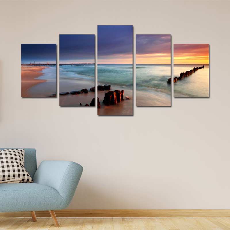 Tableau Décoratif Coucher de Soleil au bord de mer