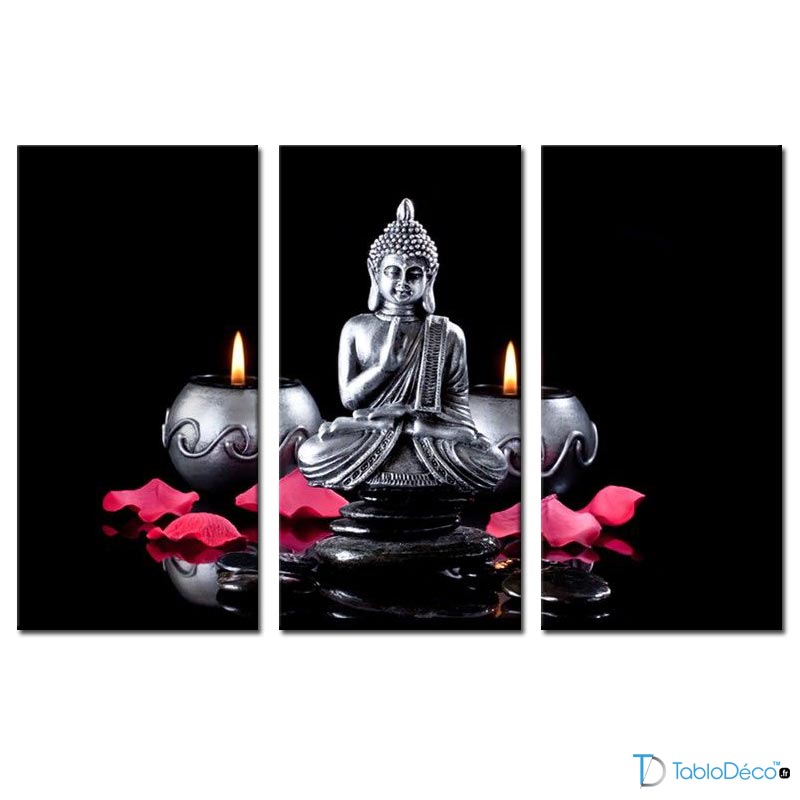Triptyque décoratif avec Bouddha