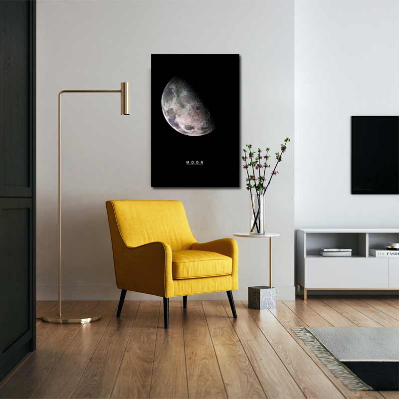 Impression sur toile de la Lune - TabloDéco.fr