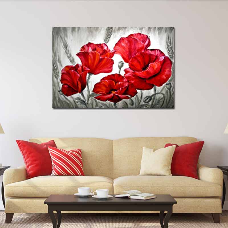 Tableau Fleur Pavot Rouge