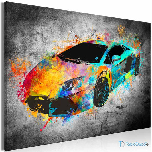 Tableau Lamborghini Street Art