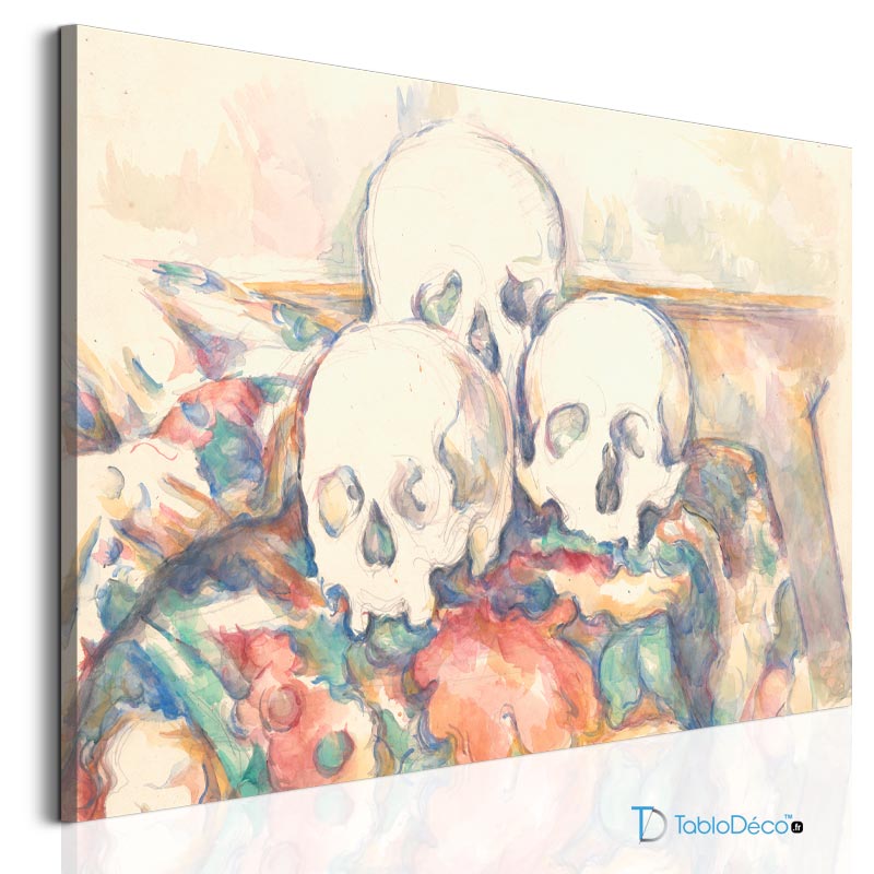 Acheter une reproduction du Tableau Les Trois Crânes de Paul Cézanne - TabloDéco.fr