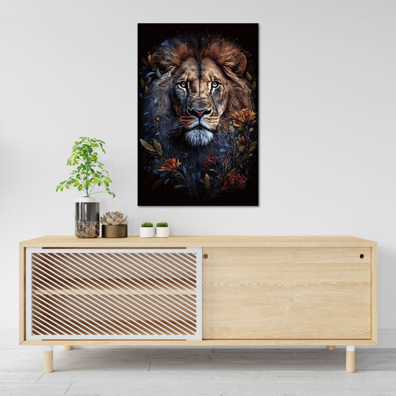 Toile décorative d'un Lion de style Contemporain - TabloDéco.fr