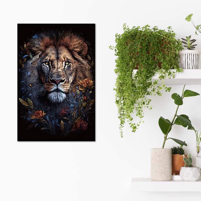 Tableau Lion Contemporain - TabloDéco.fr