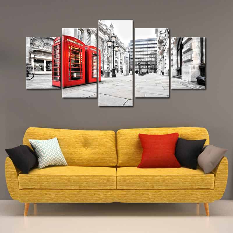 Tableau en 5 panneaux London Calling