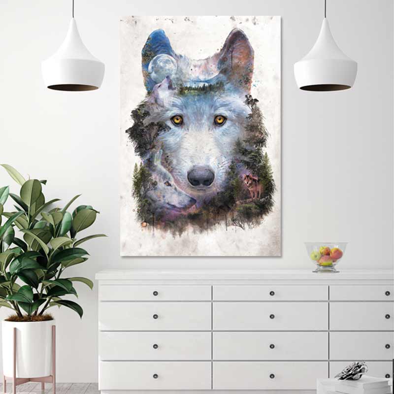 Tableau Décoratif Loup Design