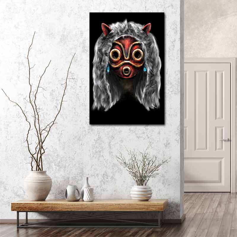 Tableau de décoration du Masque de la Princesse Mononoké