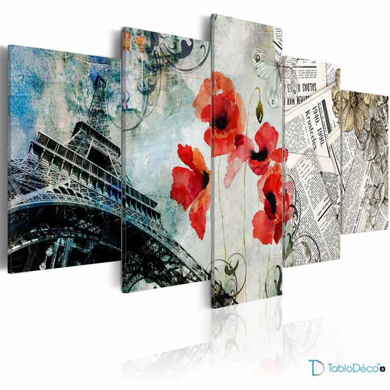 Tableau multi panneaux de Paris