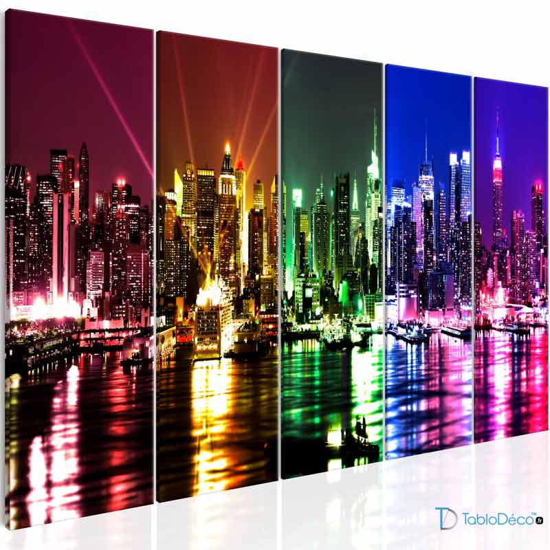 Tableau déco de New York Coloré