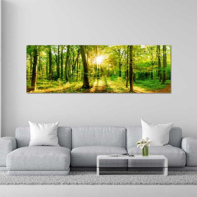 Toile décorative d'un Panorama Forestier - TabloDéco.fr
