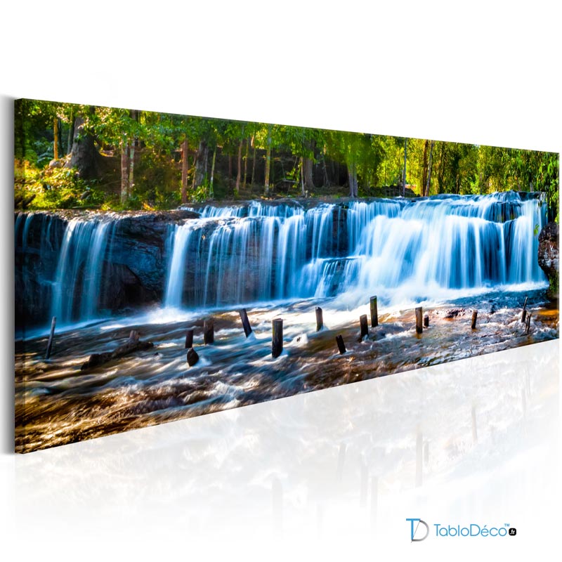 Acheter un Tableau déco Panoramique avec une Cascade - TabloDéco.fr